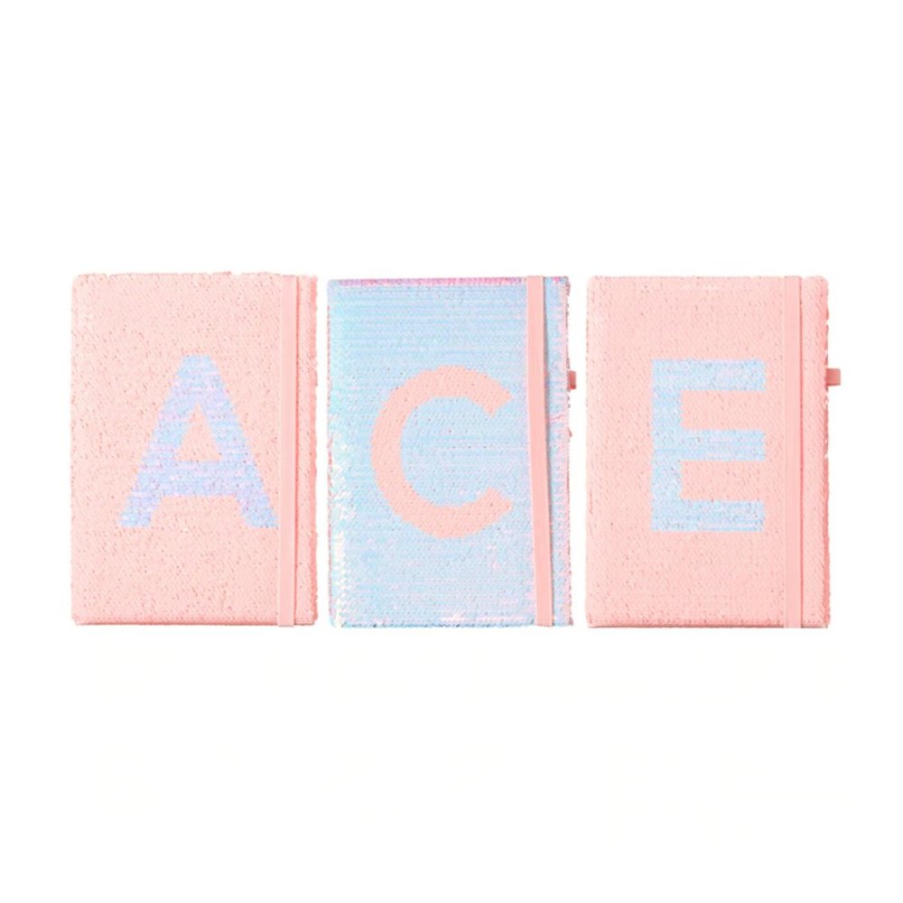 NEW! Holographic Sequin Letter "E" Notebook 📓
